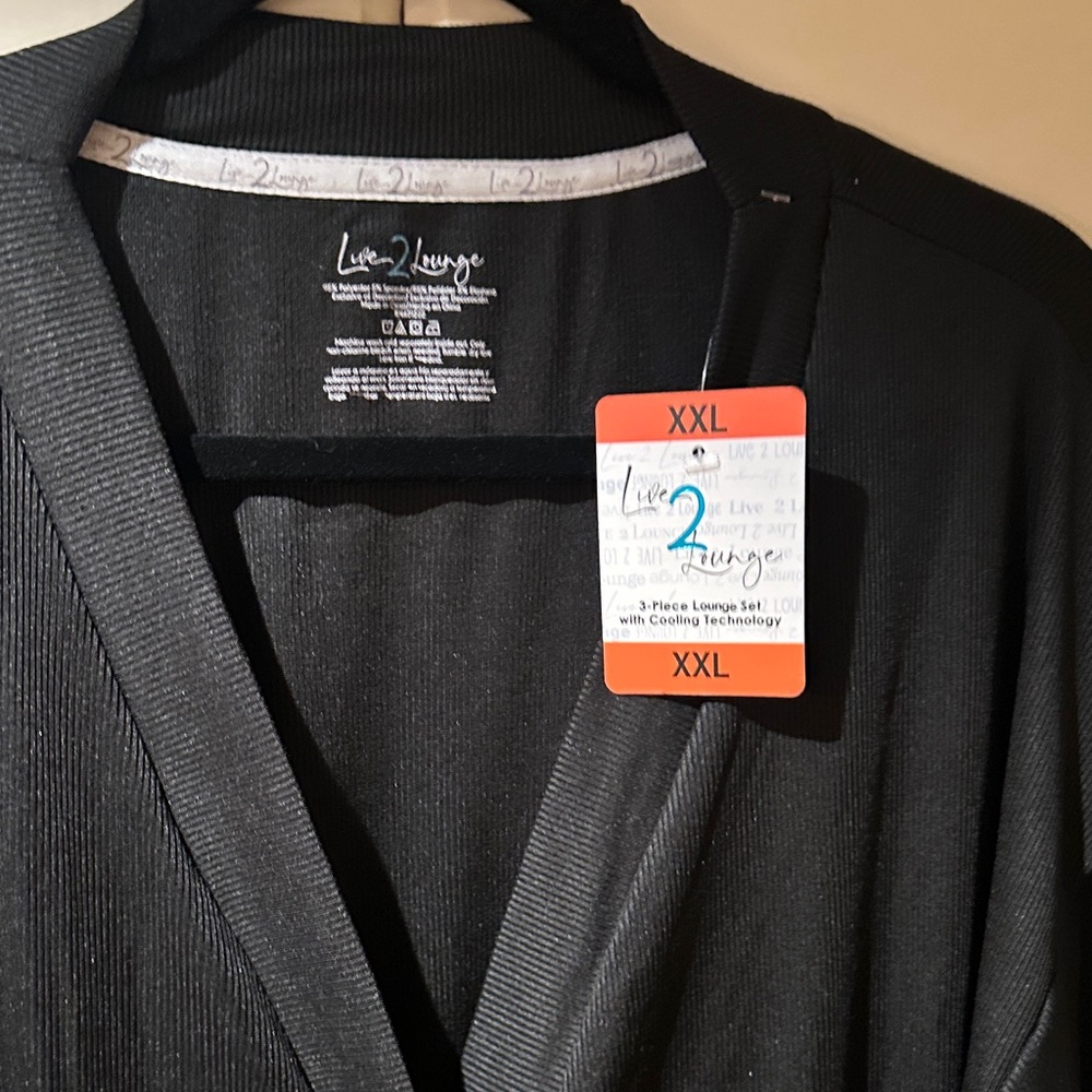 Live 2 Lounge Black Pantsuit NWT